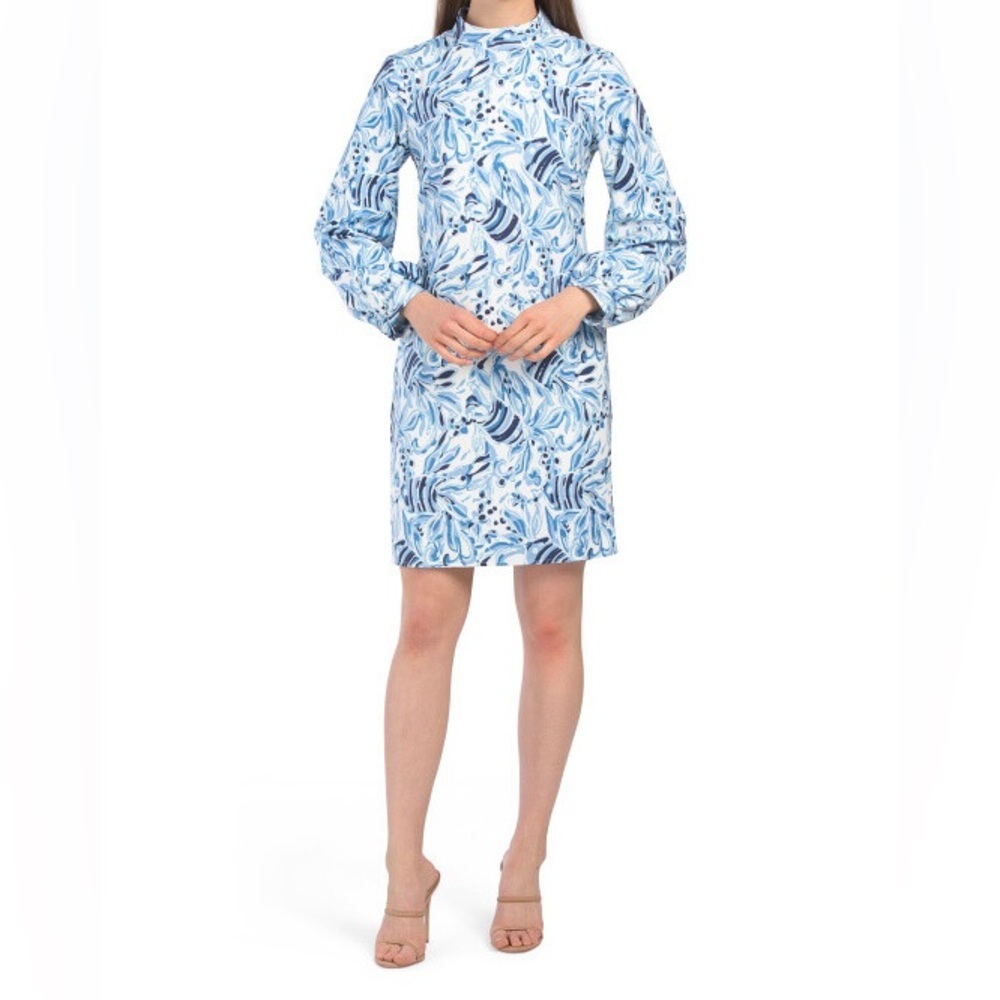 Sail To Sable Blue / White M NWT Fish Pattern